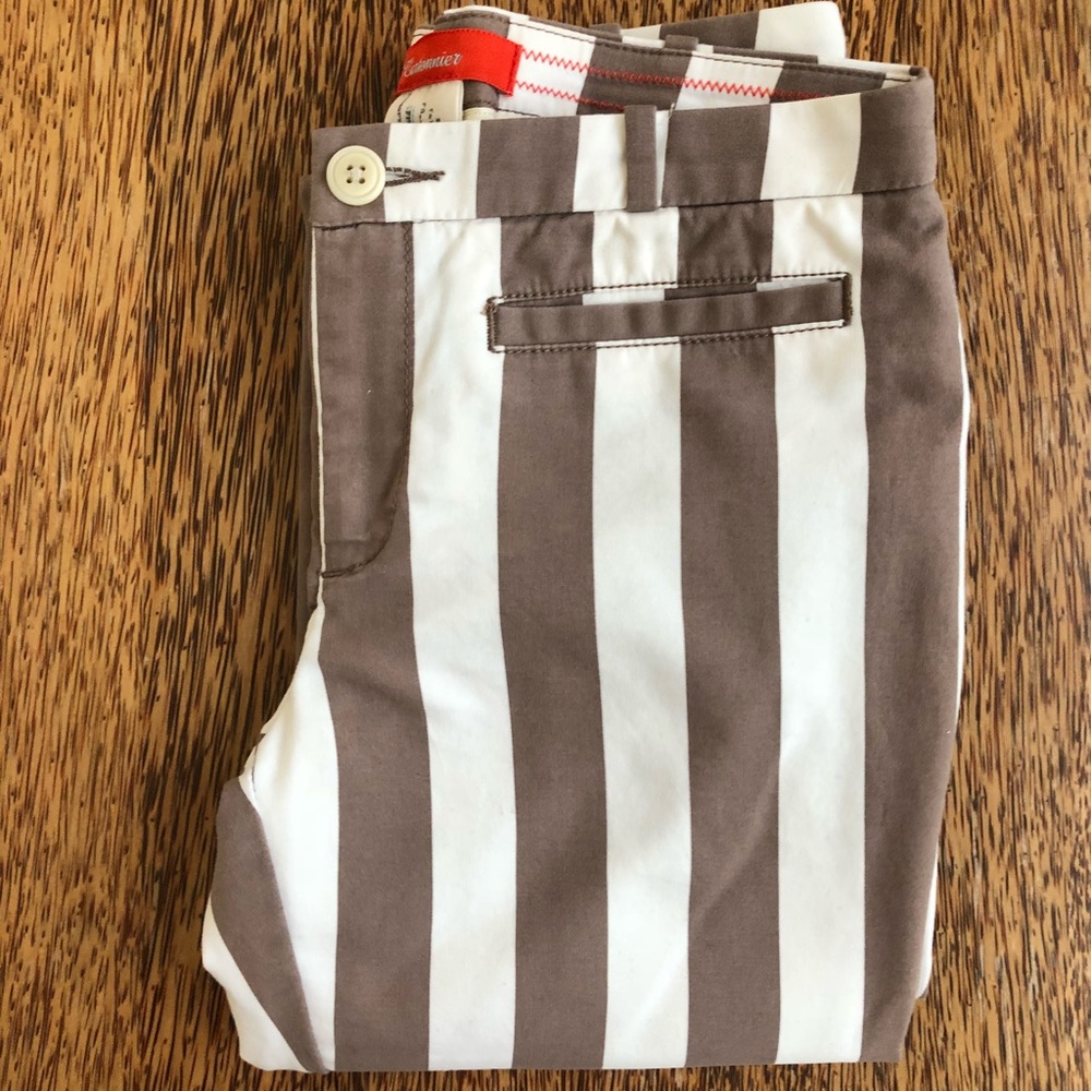 ANTHROPOLOGIE striped cropped pant size 0